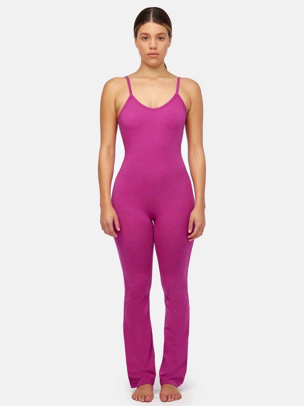 Magenta Spaghetti Strap Jumpsuit